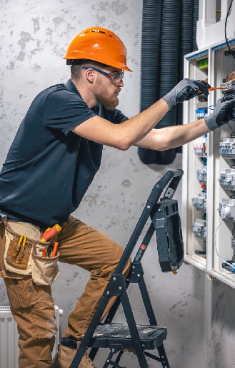 electrician-works-in-a-switchboard